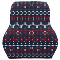 Christmas Concept With Knitted Pattern Car Seat Back Cushion  by Vaneshart