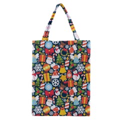 Colorful Pattern With Decorative Christmas Elements Classic Tote Bag by Vaneshart