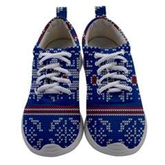 Beautiful Knitted Christmas Pattern Women Athletic Shoes by Vaneshart