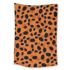 Orange Cheetah Animal Print Large Tapestry by mccallacoulture