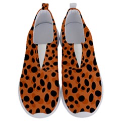 Orange Cheetah Animal Print No Lace Lightweight Shoes by mccallacoulture