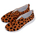 Orange Cheetah Animal Print No Lace Lightweight Shoes View2