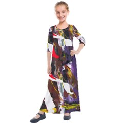 Wildfire 1 1 Kids  Quarter Sleeve Maxi Dress by bestdesignintheworld