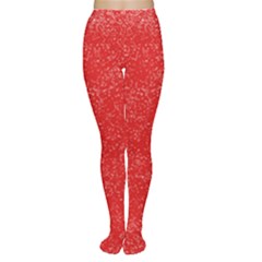 Modern Red And White Confetti Pattern Tights by yoursparklingshop