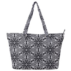 Black And White Pattern Full Print Shoulder Bag by HermanTelo