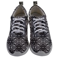 Black And White Pattern Mens Athletic Shoes