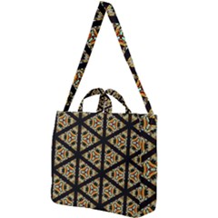 Pattern Stained Glass Triangles Square Shoulder Tote Bag