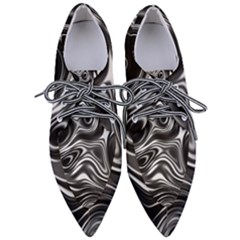 Wave Abstract Lines Women s Pointed Oxford Shoes