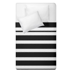 Black & White Stripes Duvet Cover Double Side (single Size) by anthromahe