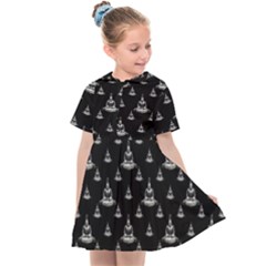 Buddhism Motif Print Pattern Design Kids  Sailor Dress by dflcprintsclothing
