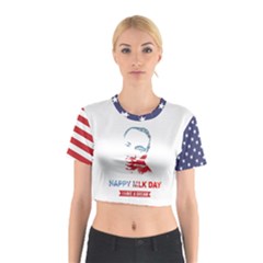 Mlk Day Cotton Crop Top by YANcow