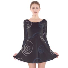 Rounder Iii Long Sleeve Velvet Skater Dress by anthromahe