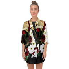 Roses 1 2 Half Sleeve Chiffon Kimono by bestdesignintheworld