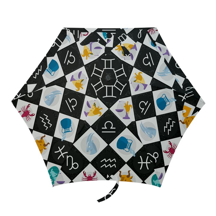 Zodiac Astrology Horoscope Mini Folding Umbrellas