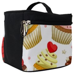 Seamless Pattern Yummy Colored Cupcakes Make Up Travel Bag (big) by Wegoenart