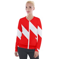 Diving Flag Velour Zip Up Jacket by FlagGallery