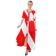 Diving Flag Waist Tie Boho Maxi Dress by FlagGallery