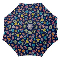 Pattern With Paper Flowers Straight Umbrellas by Wegoenart