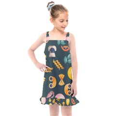 Italian Food Seamless Pattern Kids  Overall Dress by Wegoenart
