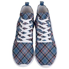 Tartan Scotland Seamless Plaid Pattern Vintage Check Color Square Geometric Texture Men s Lightweight High Top Sneakers by Wegoenart