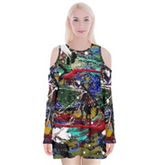 Speleology 1 1 Velvet Long Sleeve Shoulder Cutout Dress by bestdesignintheworld