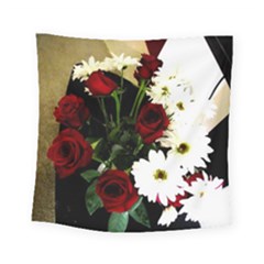 Roses 1 2 Square Tapestry (small) by bestdesignintheworld