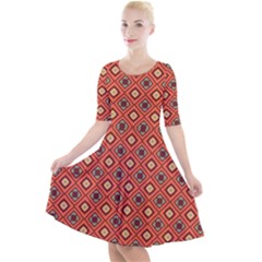 Kadomo Quarter Sleeve A-line Dress
