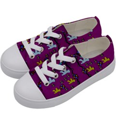 Birds In Freedom And Peace Kids  Low Top Canvas Sneakers by pepitasart