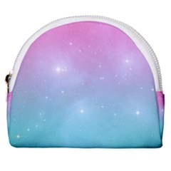 Pastel Goth Galaxy  Horseshoe Style Canvas Pouch by thethiiird