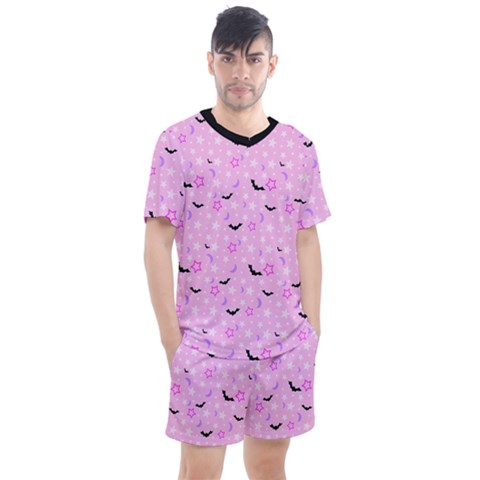 Spooky Pastel Goth  Men s Mesh Tee And Shorts Set by thethiiird