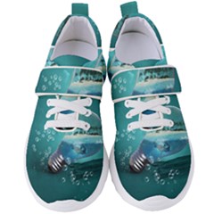 Awesome Light Bulb With Tropical Island Women s Velcro Strap Shoes by FantasyWorld7