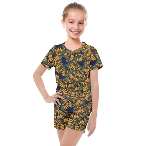 Daisy  Kids  Mesh Tee And Shorts Set by BubbSnugg