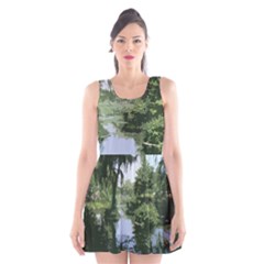 Away From The City Cutout Painted Scoop Neck Skater Dress by SeeChicago