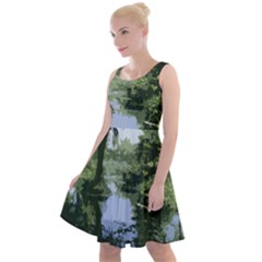 Away From The City Cutout Painted Knee Length Skater Dress by SeeChicago