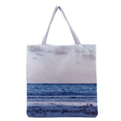 Pink Ocean Hues Grocery Tote Bag by TheLazyPineapple