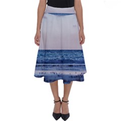 Pink Ocean Hues Perfect Length Midi Skirt by TheLazyPineapple