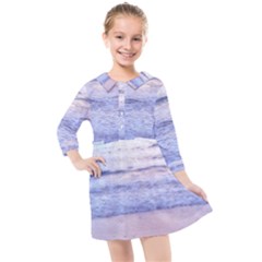 Pink Ocean Dreams Kids  Quarter Sleeve Shirt Dress by TheLazyPineapple