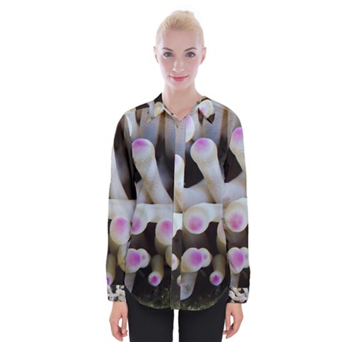 Sea Anemone Womens Long Sleeve Shirt by TheLazyPineapple