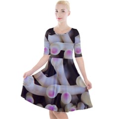 Sea Anemone Quarter Sleeve A-line Dress by TheLazyPineapple