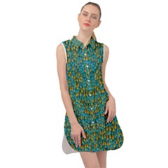 Sun In  The Soft Rainfall Nature Is Blooming Sleeveless Shirt Dress by pepitasart