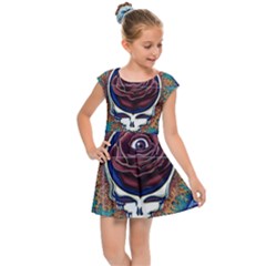 Grateful Dead Ahead Of Their Time Kids  Cap Sleeve Dress by Sapixe