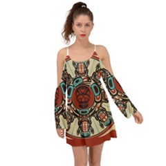 Grateful Dead Pacific Northwest Cover Kimono Sleeves Boho Dress by Sapixe