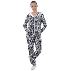 Overlay Transparent Pattern Women s Tracksuit by Vaneshart