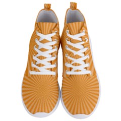 Background Graphic Modern Orange Men s Lightweight High Top Sneakers by Vaneshart