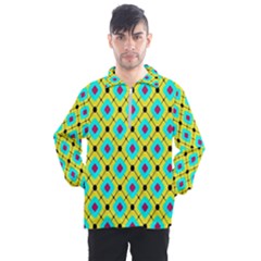 Pattern Tiles Square Design Modern Men s Half Zip Pullover by Vaneshart