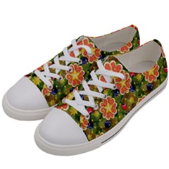 Fruit Star Blueberry Cherry Leaf Women s Low Top Canvas Sneakers by Vaneshart