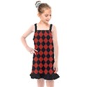 Block Fiesta - Apple Red & Black Kids  Overall Dress View1
