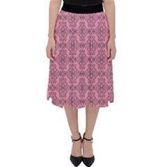 Timeless - Black & Flamingo Pink Classic Midi Skirt by FashionBoulevard