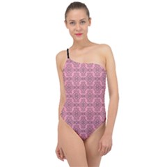 Timeless - Black & Flamingo Pink Classic One Shoulder Swimsuit by FashionBoulevard