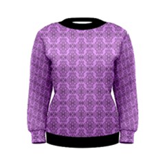 Timeless - Black & Lavender Purple Women s Sweatshirt by FashionBoulevard